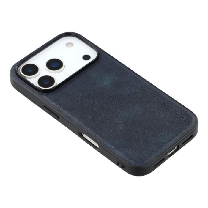 X-Level - X-LEVEL Bojue-3 Mobilskal till iPhone 17 Pro Läderbelagd PC + TPU Blå