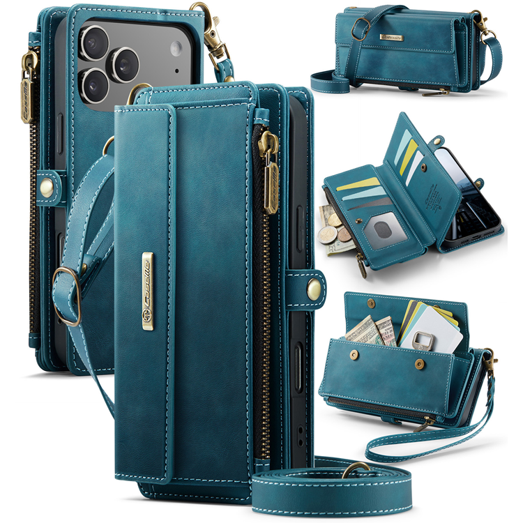 CASEME iPhone 17 Pro Max Plånboksfodral Zipper RFID C39 - Grön | 2353 | AlltMobil
