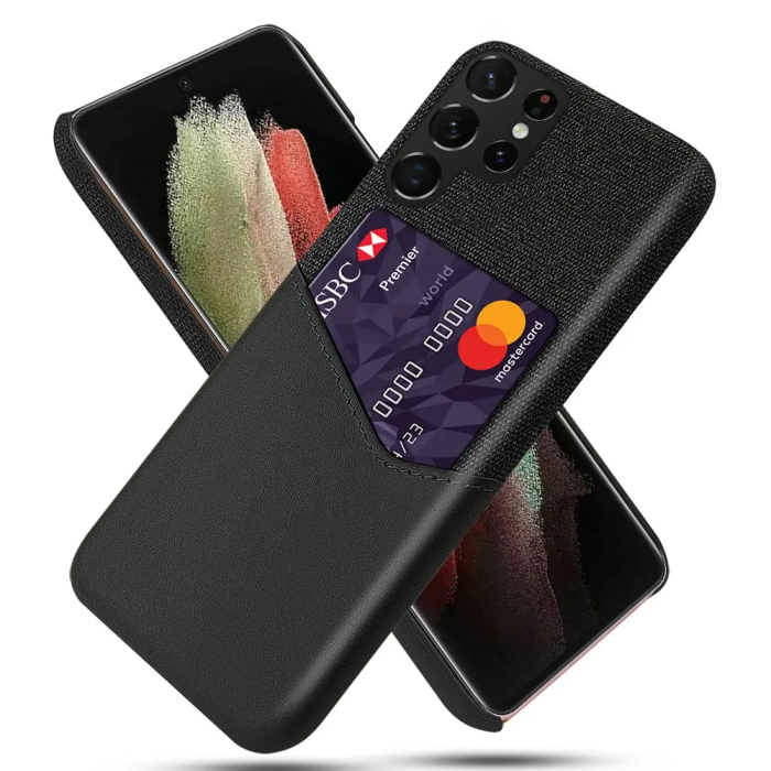 OEM - Galaxy S22 Ultra 5G Skal Korthållare - Svart