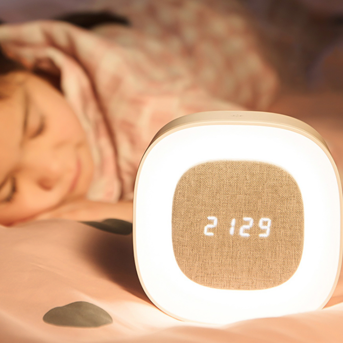 Forever Light - Forever Light Väckarklocka med LED Nattlampa BJORN PURE - Vit