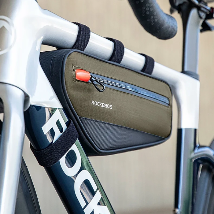 Rockbros - Rockbros Cykelväska för Ram 1,7 L - Grön/Svart