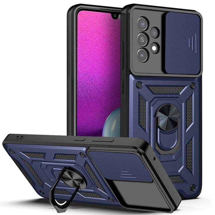 OEM - Galaxy A33 5G Skal med Ringhållare Hybrid Armor Camshield - Blå