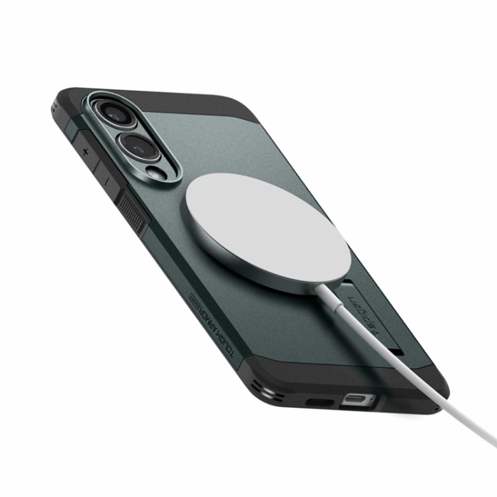 Spigen - Spigen Galaxy S25 Edge Mobilskal Magsafe Tough Armor - Grön