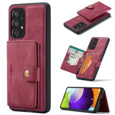 JEEHOOD - JEEHOOD Samsung Galaxy A53 5G Fodral Konstl&auml;der Magnetisk - R&ouml;d