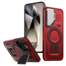 A-One Brand - Galaxy S25/S24 Mobilskal MagSafe Kickstand - Röd