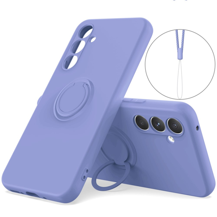 A-One Brand - Galaxy A17 5G Mobilskal Med Kickstand Silikon - Lila