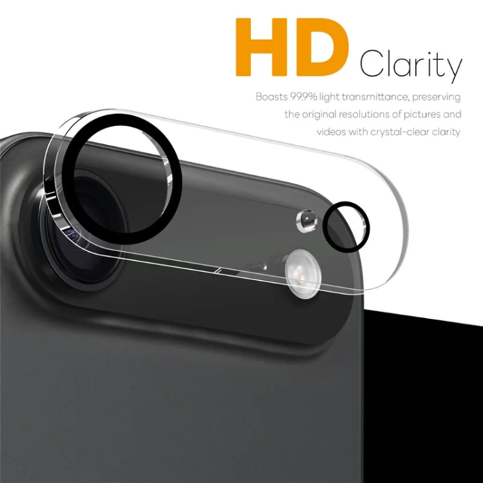 North - Northjo iPhone 17 Air Härdat Glas Kameralinsskydd 3D - Svart