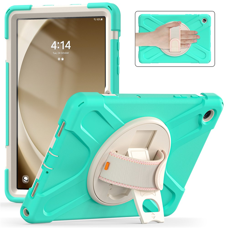Galaxy Tab A9 Plus Mobilskal Silikon Rotary Kickstand (Mintgrön) | 2353 | AlltMobil
