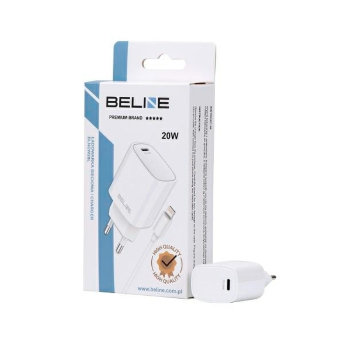 Beline - Beline Väggladdare Med USB-C Till Lightning Kabel - Vit