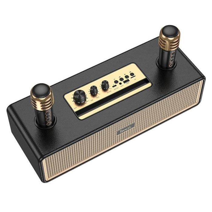 Hoco - Hoco Högtalare Bluetooth + 2 x Trådlösa Mikrofoner BS63 - Svart