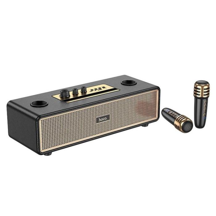 Hoco - Hoco Högtalare Bluetooth + 2 x Trådlösa Mikrofoner BS63 - Svart
