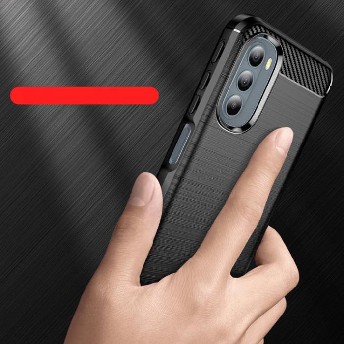 UTGATT5 - Motorola Moto G41/G13 Skal Carbon Flexible - Svart
