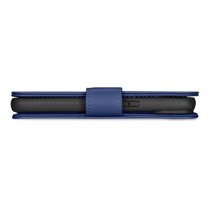 ICARER - iCarer iPhone 14 Pro Max Plånboksfodral 2in1 Anti-RFID Äkta Läder - Blå