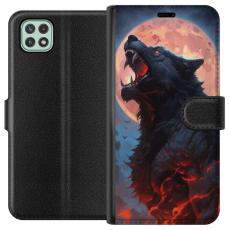iSecrets - Plånboksfodral till Samsung Galaxy A22 5G med Ylande varg