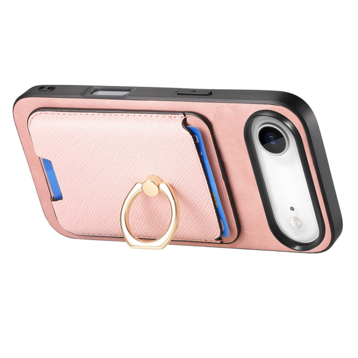 A-One Brand - iPhone 17 Air Mobilskal MagSafe Korthållare Kickstand - Roséguld