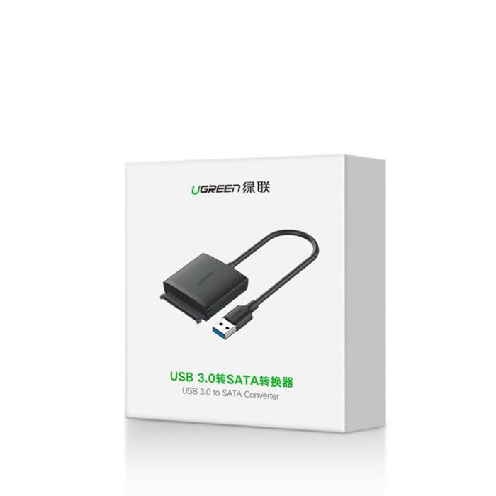 Ugreen - Ugreen USB 3.0 Adapter För 2.5''/3.5'' SATA Disk - Svart