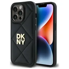 DKNY - DKNY iPhone 14 Pro Max Mobilskal Quilted Stack Logo - Svart