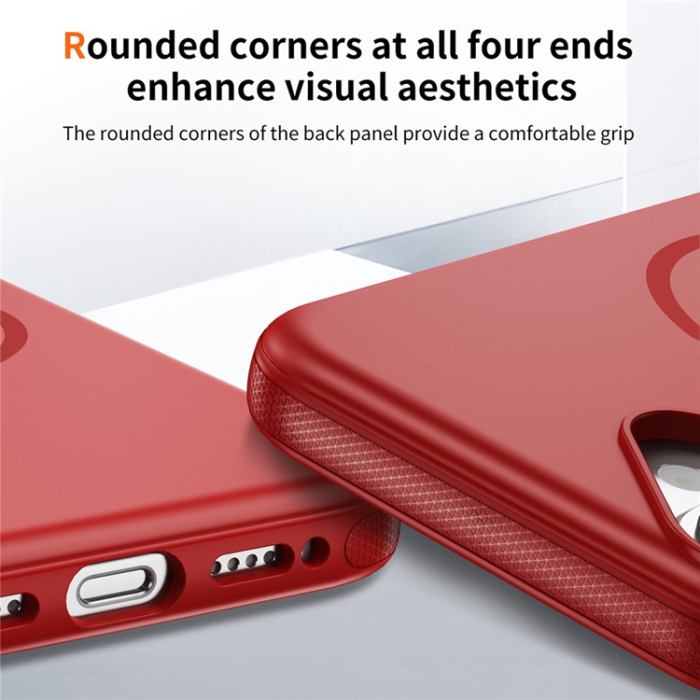 A-One Brand - iPhone 17 Mobilskal MagSafe PC + TPU Shockproof - Röd