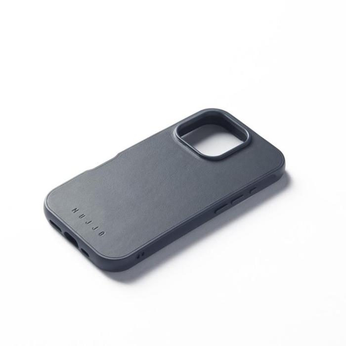 Mujjo - Mujjo iPhone 16 Pro Mobilskal MagSafe Shield - Stålblå