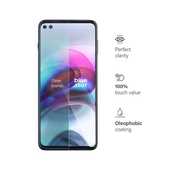 UTGATT1 - Blue Star Motorola Moto G100/Edge S Skärmskydd av Härdat Glas