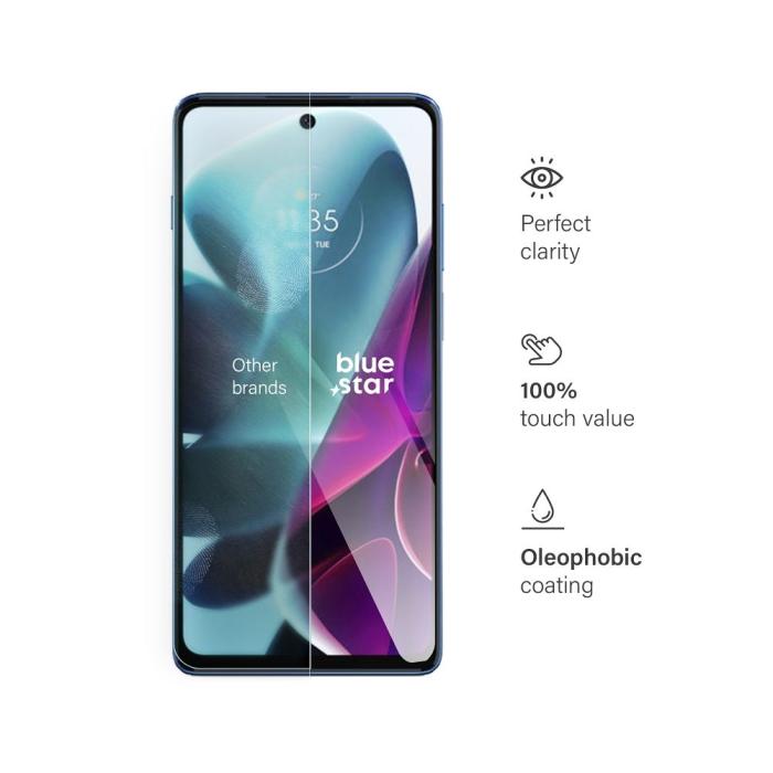 UTGATT1 - Blue Star Motorola Moto G200 5G/Edge S30 Skärmskydd av Härdat Glas