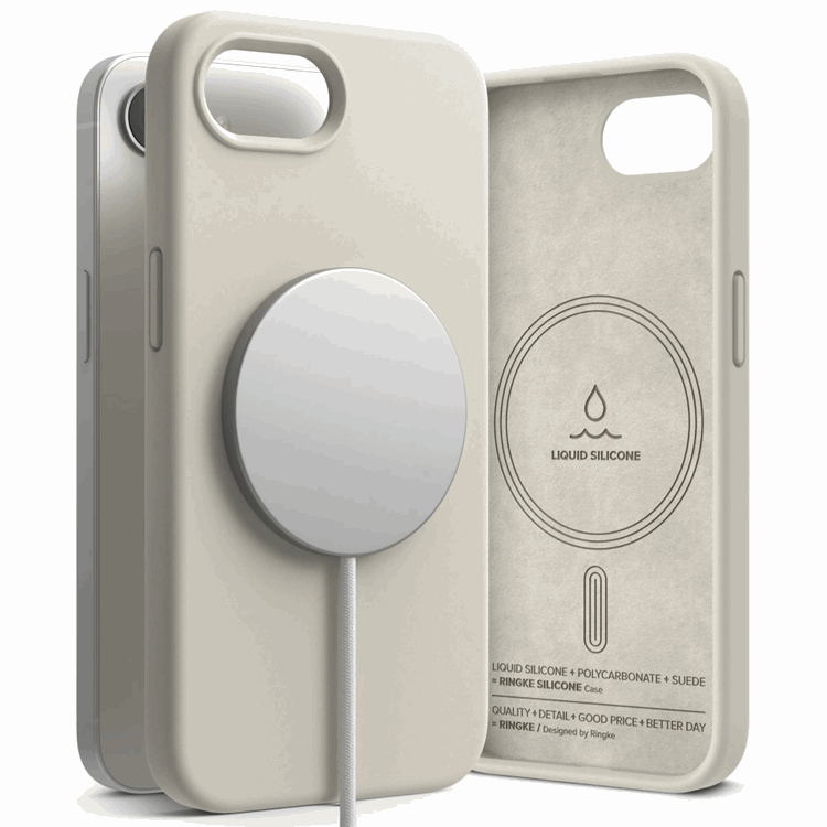 Ringke Mobilskal till iPhone 16e Magsafe Silikon Magnetic - Stone | 2353 | AlltMobil
