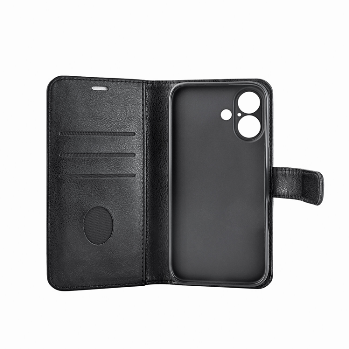Radicover - Radicover iPhone 16 Plånboksfodral RFID Strålningsskydd - Svart