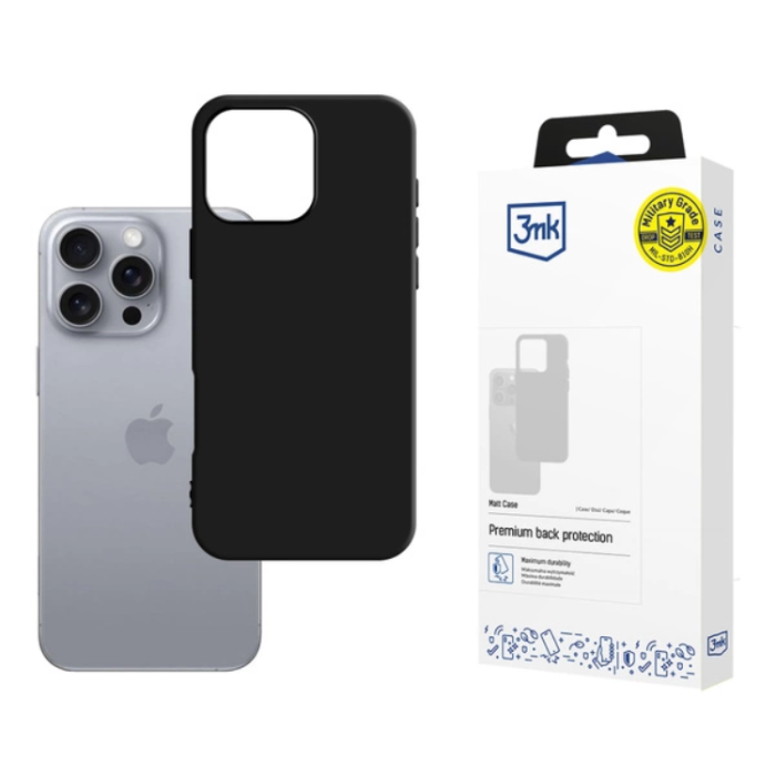 3MK - 3MK iPhone 16 Pro Mobilskal Matt - Svart