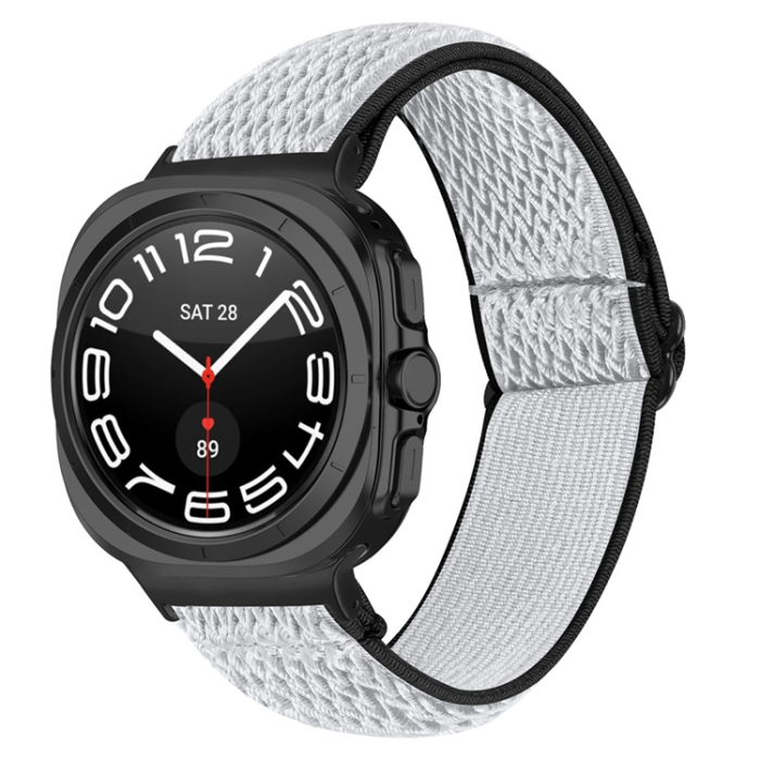A-One Brand - Galaxy Watch 8 (44mm/40mm)/8 Classic (46mm) Armband - Svart / Vit