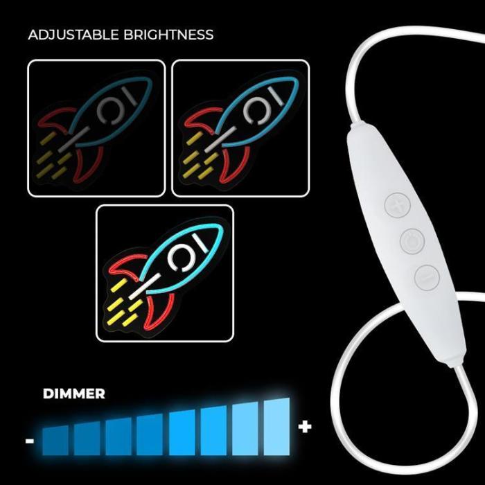 Neolia - Neolia LED Neon PLEXI ROCKET NNE18 - Flerfärgad
