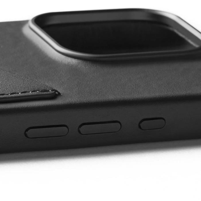 Mujjo - Mujjo iPhone 16 Pro Mobilskal MagSafe Korthållare - Svart