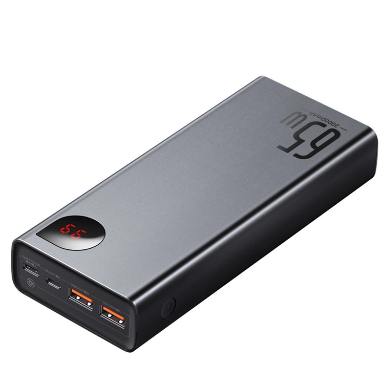 Baseus Powerbank 20000mAh 65W Adaman QC 4.0 - Svart | 505295 | AlltMobil