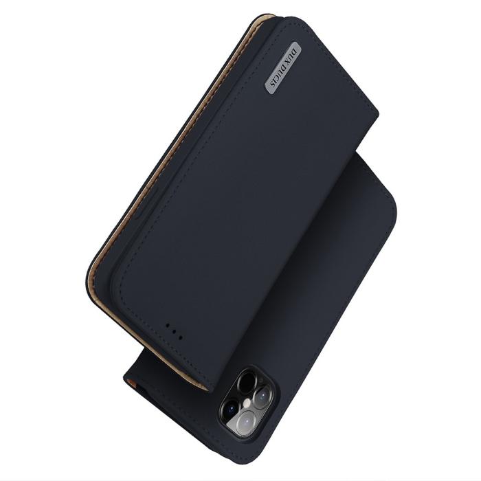 Dux Ducis - DUX DUCIS Äkta Läder Plånboksfodral iPhone 12 Pro Max - Blå
