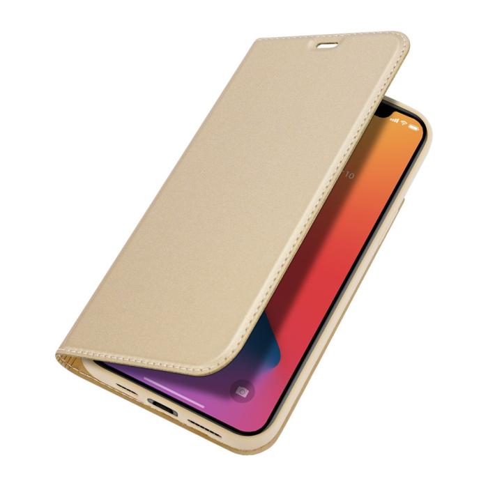 Dux Ducis - Dux Ducis PU Läder Plånboksfodral iPhone 12 Pro Max - Gold