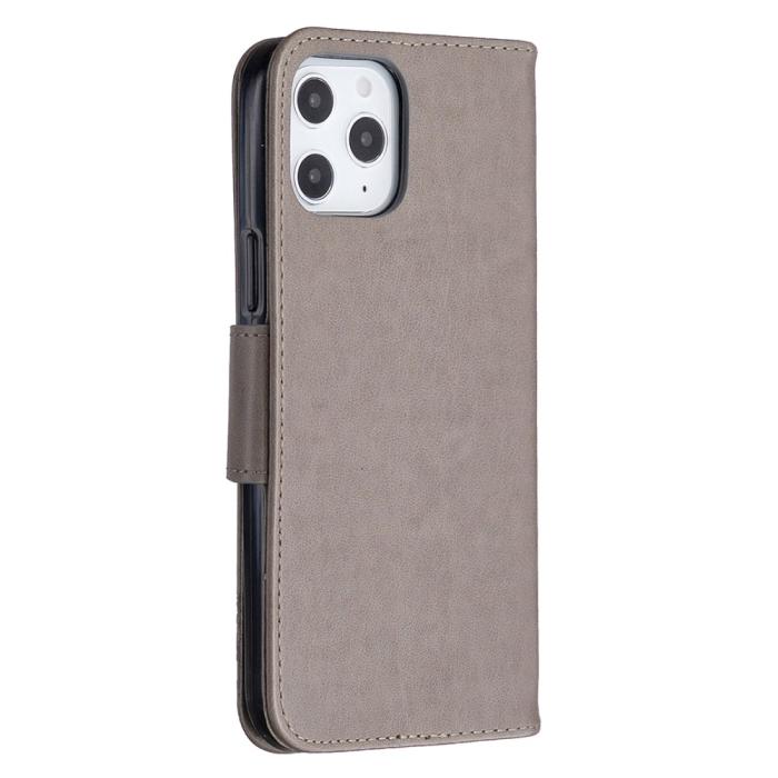 OEM - Imprint Butterfly Plånboksfodral iPhone 12 Pro Max - Grå