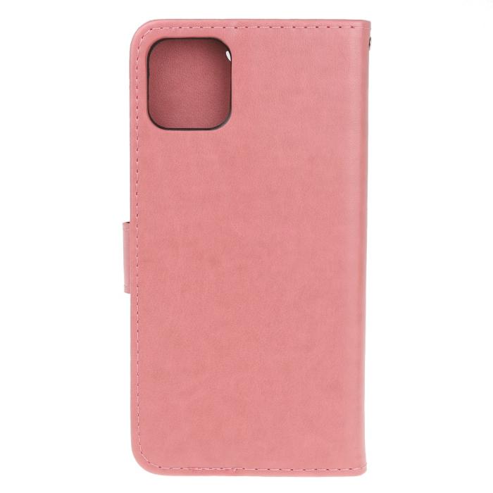 OEM - Imprint Läder Plånboksfodral iPhone 12 Pro Max - Rosa