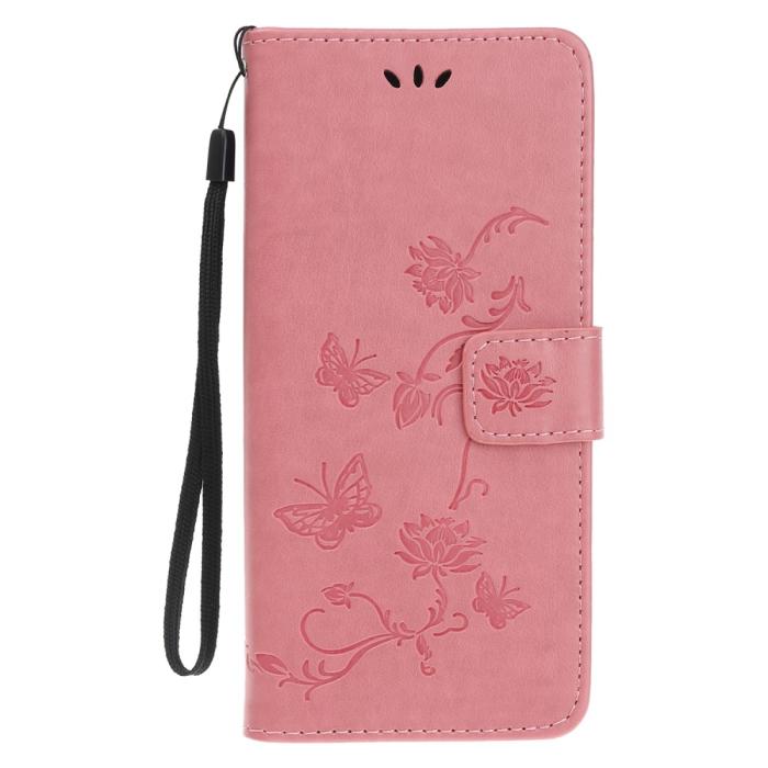 OEM - Imprint Läder Plånboksfodral iPhone 12 Pro Max - Rosa