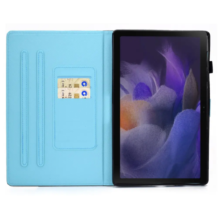 Taltech - Galaxy Tab A8 10.5 2021 Plånboksfodral - Katt och Fjäril