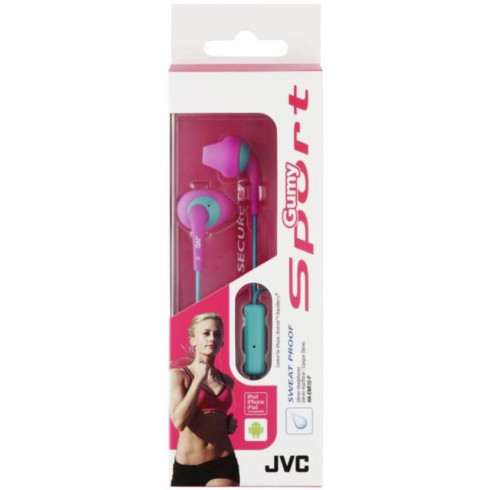 JVC - JVC Hörlur ENR15 Sport Mic In-Ear Rosa