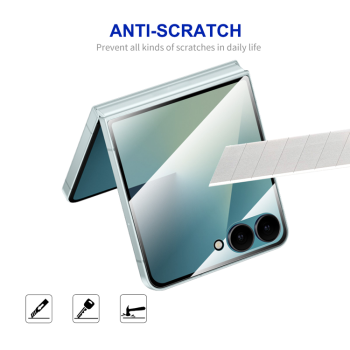 HAT PRINCE - [2-Pack] Hat Prince Galaxy Z Flip7 Härdat Glas Skärmskydd 0.26mm - Transparent