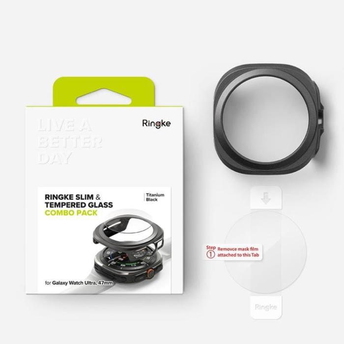Ringke - Ringke Galaxy Watch Ultra (47mm) Skal + Härdat Glas Skärmskydd Slim