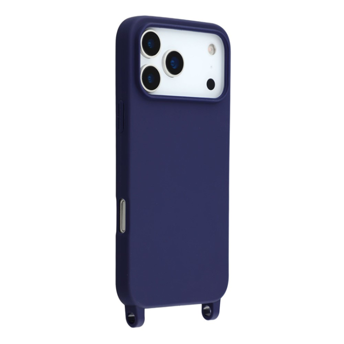 A-One Brand - iPhone 17 Pro Max Mobilskal TPU med Hål för Rem - Mörkblå