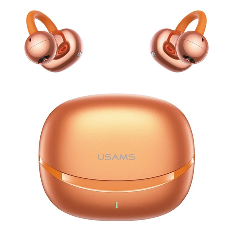 USAMS Clip-On Trådlös Hörlurar Echo R03 Bluetooth 5.0 med 11 mm - Orange | 505771 | AlltMobil