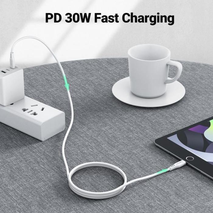 Acefast - Acefast USB-C till Lightning kabel 30W 1.2m - Vit