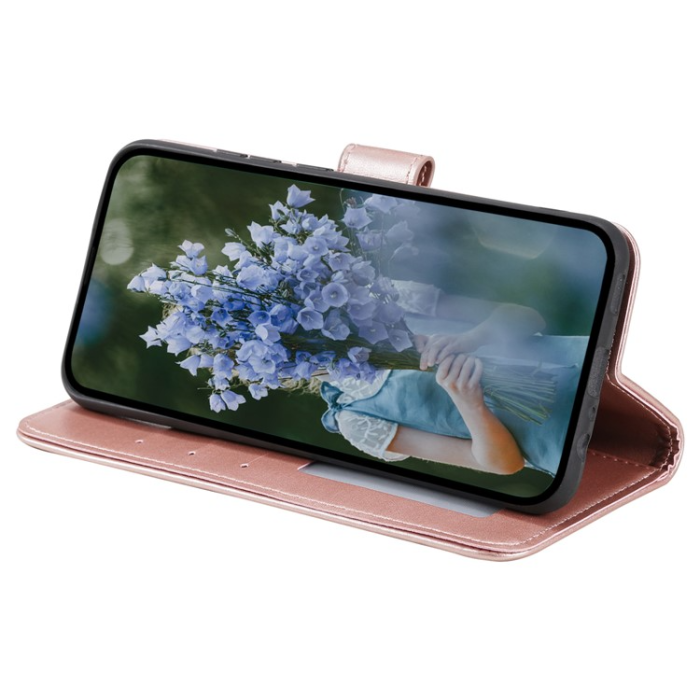 A-One Brand - Sony Xperia 1 V Plånboksfodral Imprinted Mandala Flower - Rosa Guld