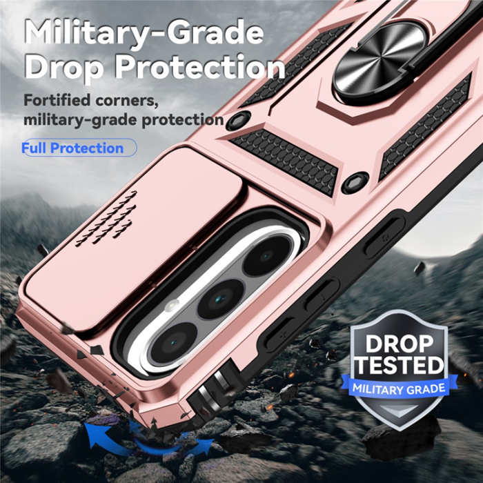 A-One Brand - Galaxy A36/A56 Mobilskal Kickstand PC + TPU - Roséguld