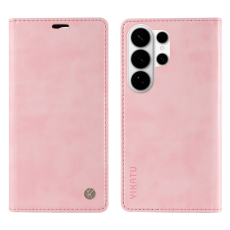 YIKATU - YIKATU Galaxy S26 Ultra Plånboksfodral Litchi Läder - Rosa