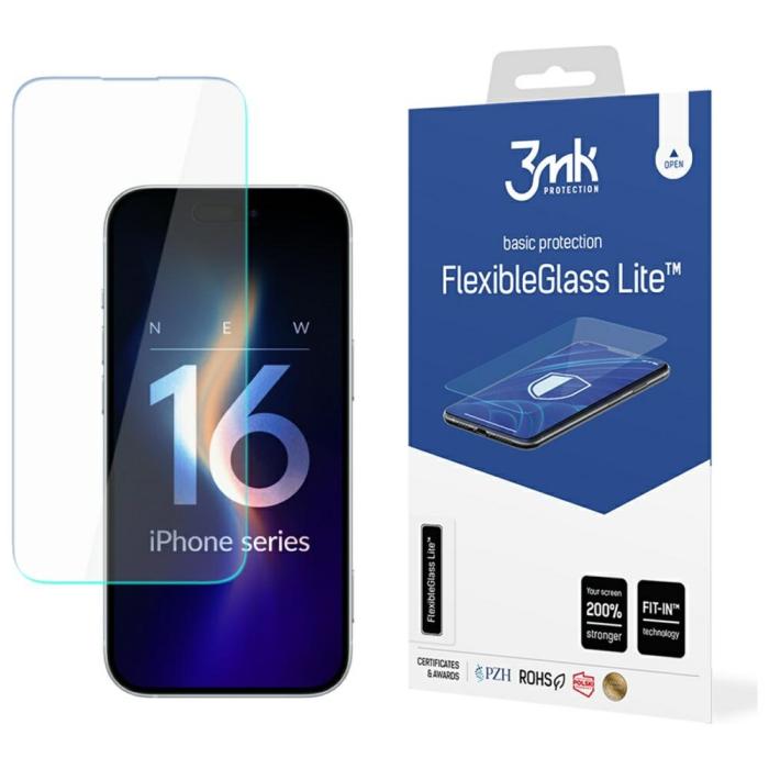 3MK - 3MK iPhone 16 Pro Max Skärmskydd FlexibleGlass Lite - Transparent