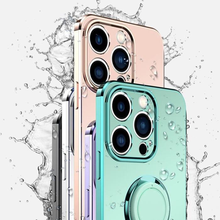 OEM - iPhone 14 Skal Ringhållare Electroplating Kickstand - Svart