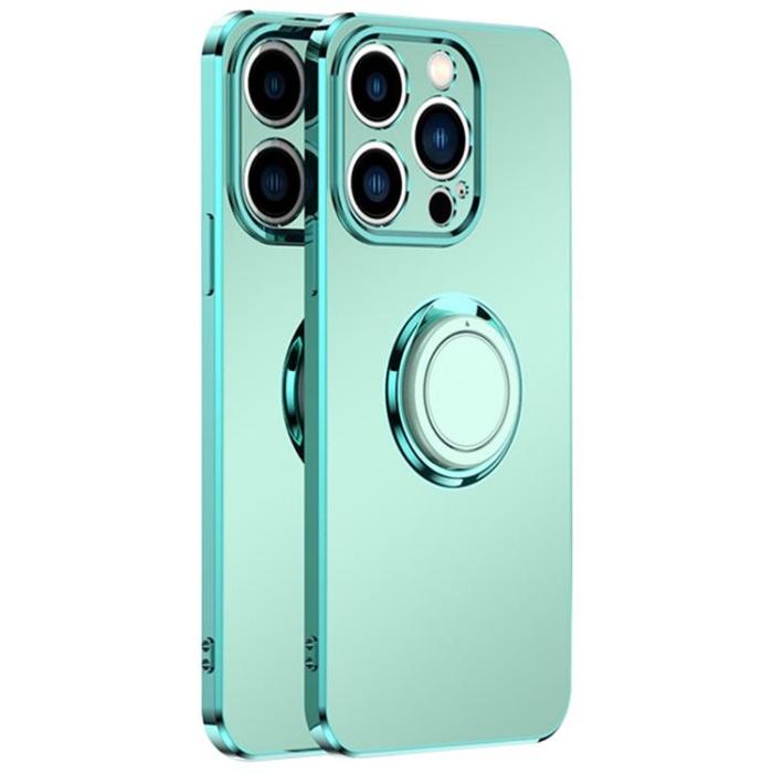 OEM - iPhone 14 Plus Skal Ringhållare Electroplating Kickstand - Grön